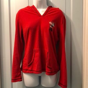 Disney hooded fleece pullover sleepwear sz 7-9